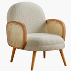 Fauteuil Moderne Rotin - Blanc