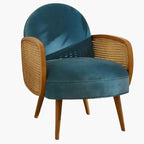 Fauteuil Moderne Rotin - Bleu
