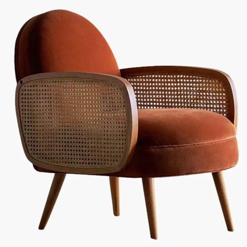 Fauteuil Moderne Rotin - Rouge