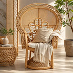 Fauteuil Paon Rotin - 100 x 51 x 145 cm