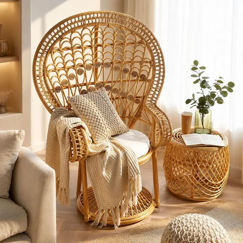 Fauteuil Paon Rotin - 100 x 51 x 145 cm