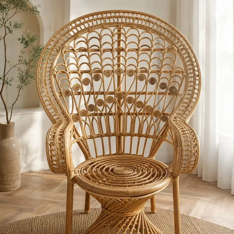 Fauteuil Paon Rotin - 100 x 51 x 145 cm
