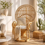 Fauteuil Paon Rotin - 100 x 51 x 145 cm