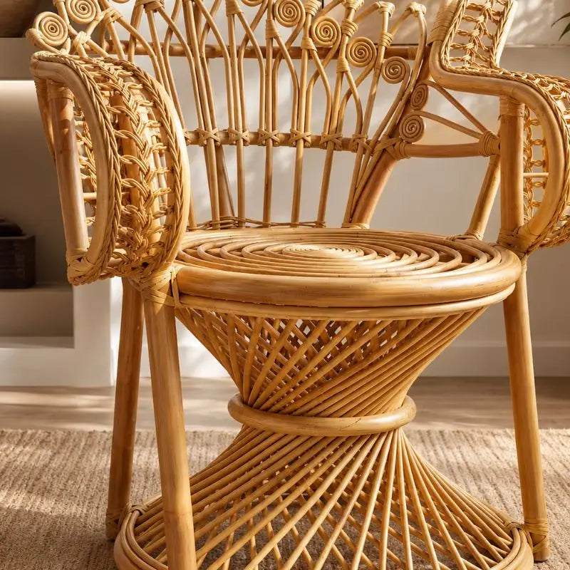 Fauteuil Paon Rotin - 100 x 51 x 145 cm