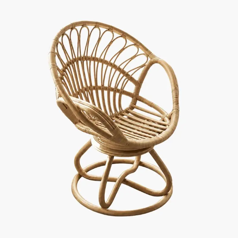 Fauteuil Pivotant en Rotin - 80 x 80 x 85 cm