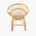 Fauteuil Rond en Rotin - 60 x 43 x 83 cm