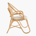 Fauteuil Rond en Rotin - 60 x 43 x 83 cm