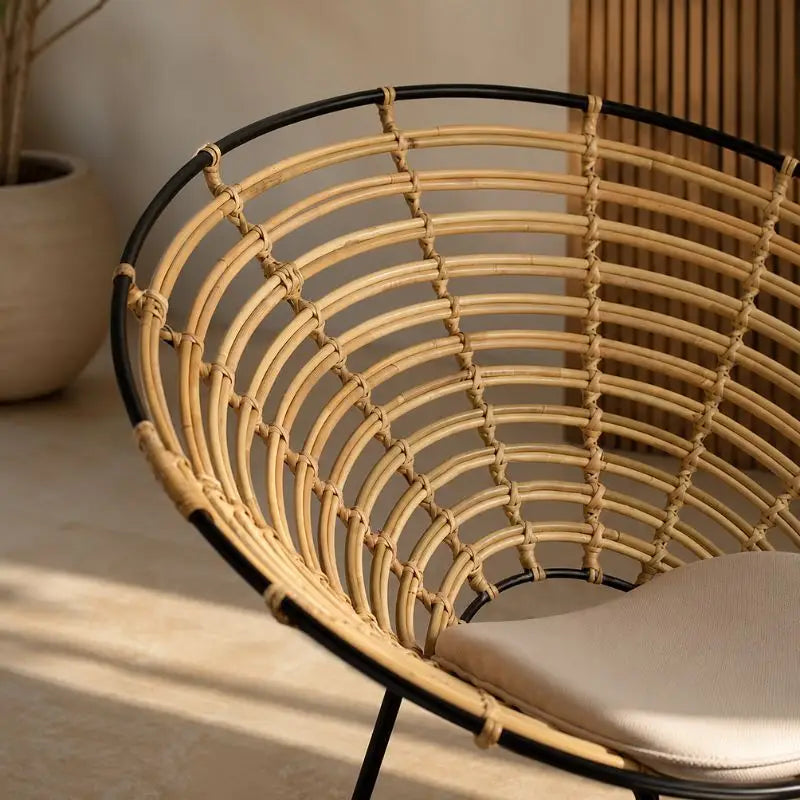 Fauteuil Rond Rotin - 78 x 72 x 76 cm