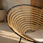 Fauteuil Rond Rotin - 78 x 72 x 76 cm