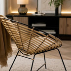 Fauteuil Rond Rotin - 78 x 72 x 76 cm
