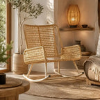Fauteuil Rotin à Bascule - 90 x 60 x 83 cm