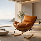 Fauteuil Rotin à Bascule avec Coussin