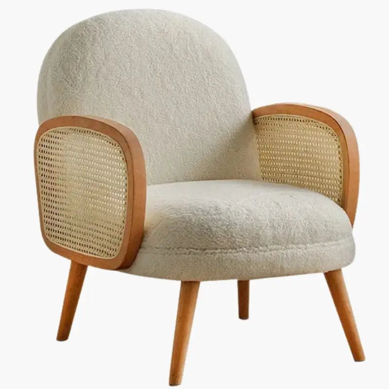 Fauteuil Rotin Pour Intérieur - Blanc