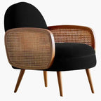 Fauteuil Rotin Pour Intérieur - Noir