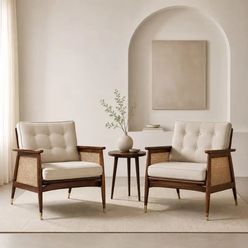 Fauteuil Rotin Salon - Marron