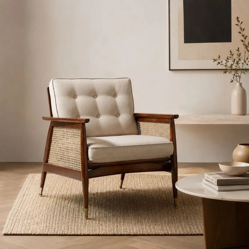 Fauteuil Rotin Salon - Marron