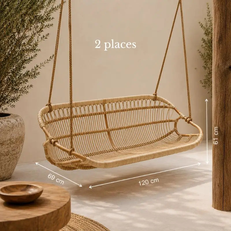 Fauteuil Rotin Suspendu - 2 places