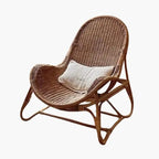 Fauteuil Rotin Vintage - Marron