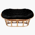 Grand Fauteuil en Rotin - Noir