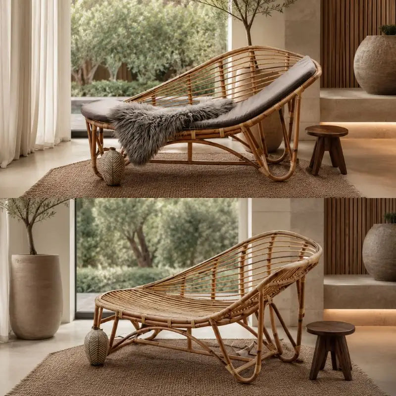 Grand Fauteuil Rotin - 157 x 67 x 80 cm