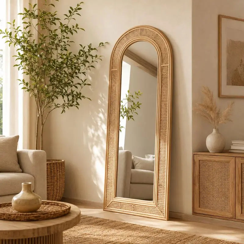 Grand Miroir Rotin - 73 x 170 cm