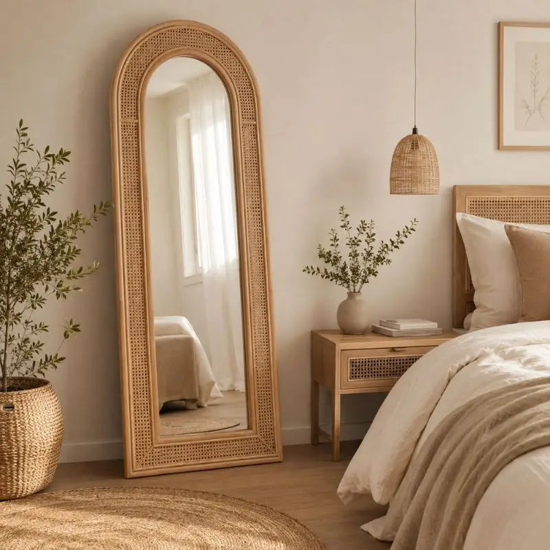 Grand Miroir Rotin - 73 x 170 cm