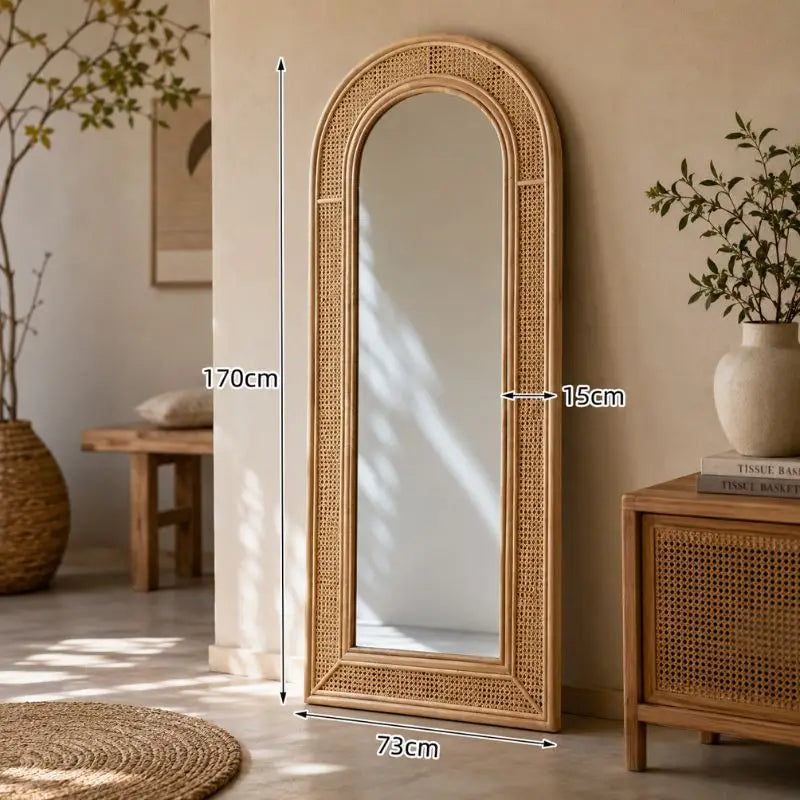 Grand Miroir Rotin - 73 x 170 cm