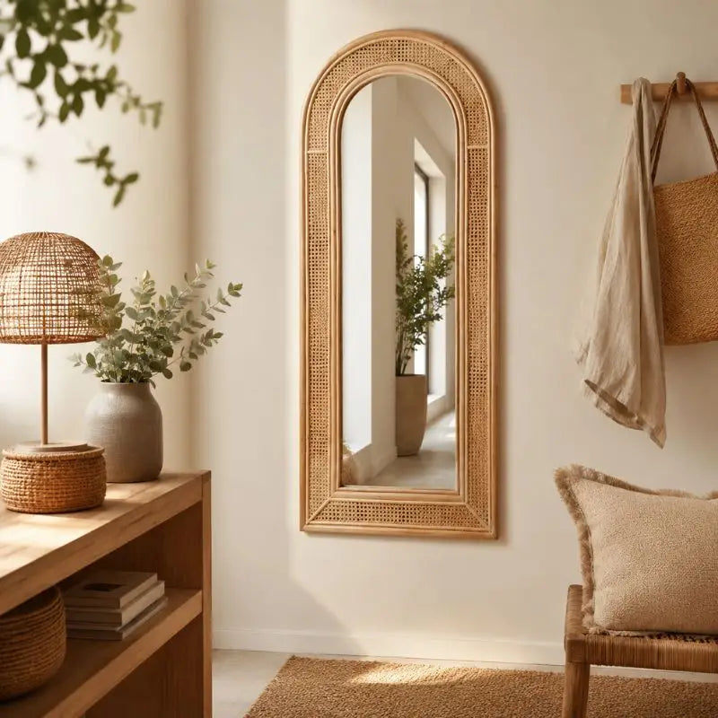 Grand Miroir Rotin - 73 x 170 cm