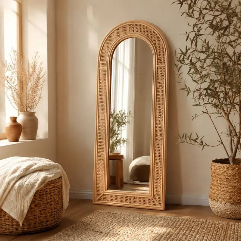 Grand Miroir Rotin - 73 x 170 cm