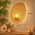 Grande Applique Murale Rotin - 41 x 56 cm