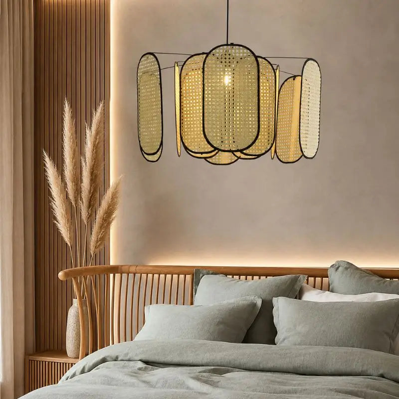 Grande Suspension en Rotin