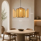 Grande Suspension en Rotin - 80 x 36 cm