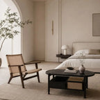 Grande Table Basse Rotin Vintage