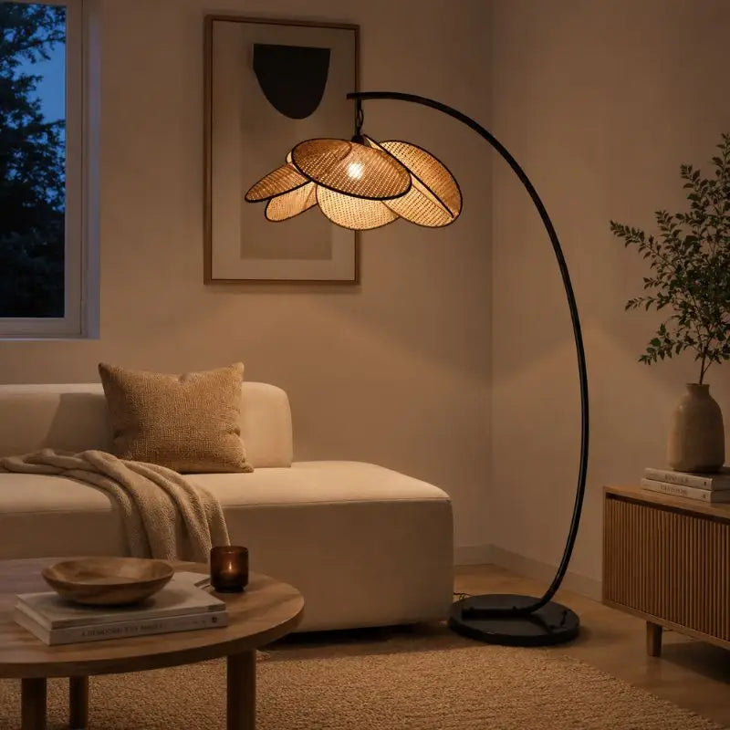 Lampadaire Salon Rotin - 170 x 70 cm