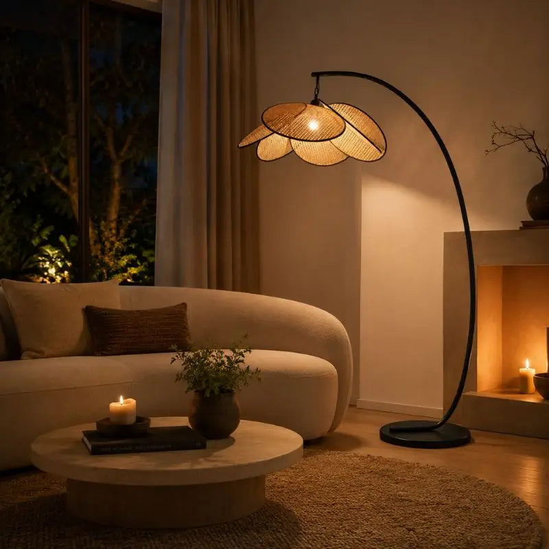 Lampadaire Salon Rotin - 170 x 70 cm