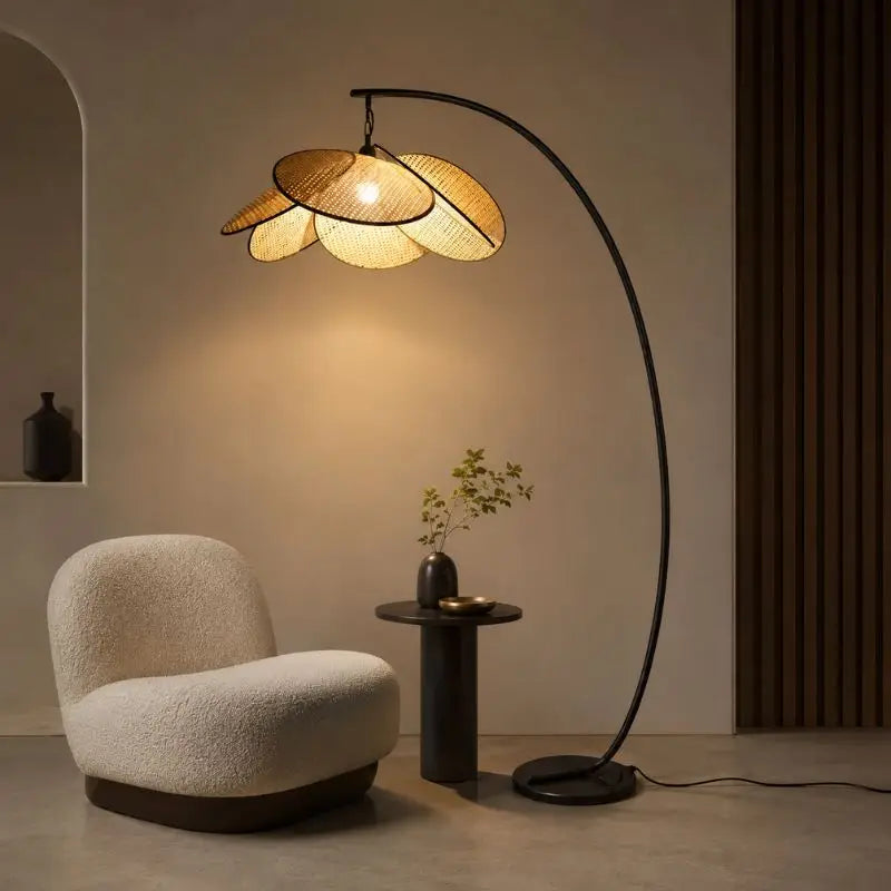 Lampadaire Salon Rotin - 170 x 70 cm