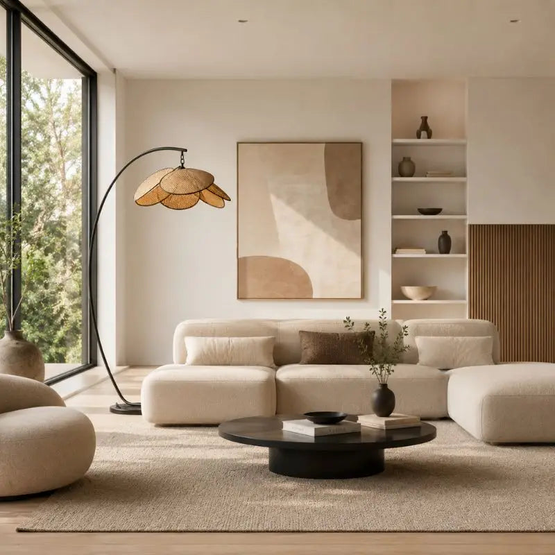 Lampadaire Salon Rotin - 170 x 70 cm