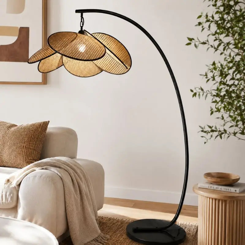 Lampadaire Salon Rotin - 170 x 70 cm