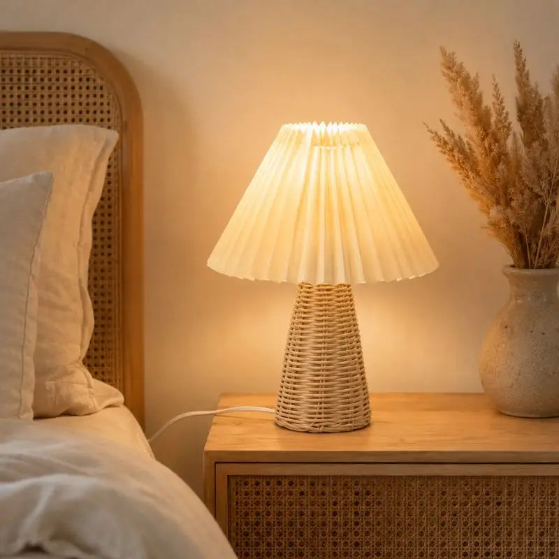 Lampe Chevet Rotin - 23 x 31 cm