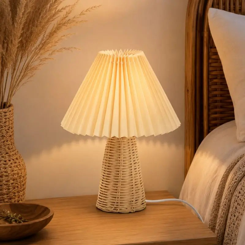 Lampe Chevet Rotin - 23 x 31 cm