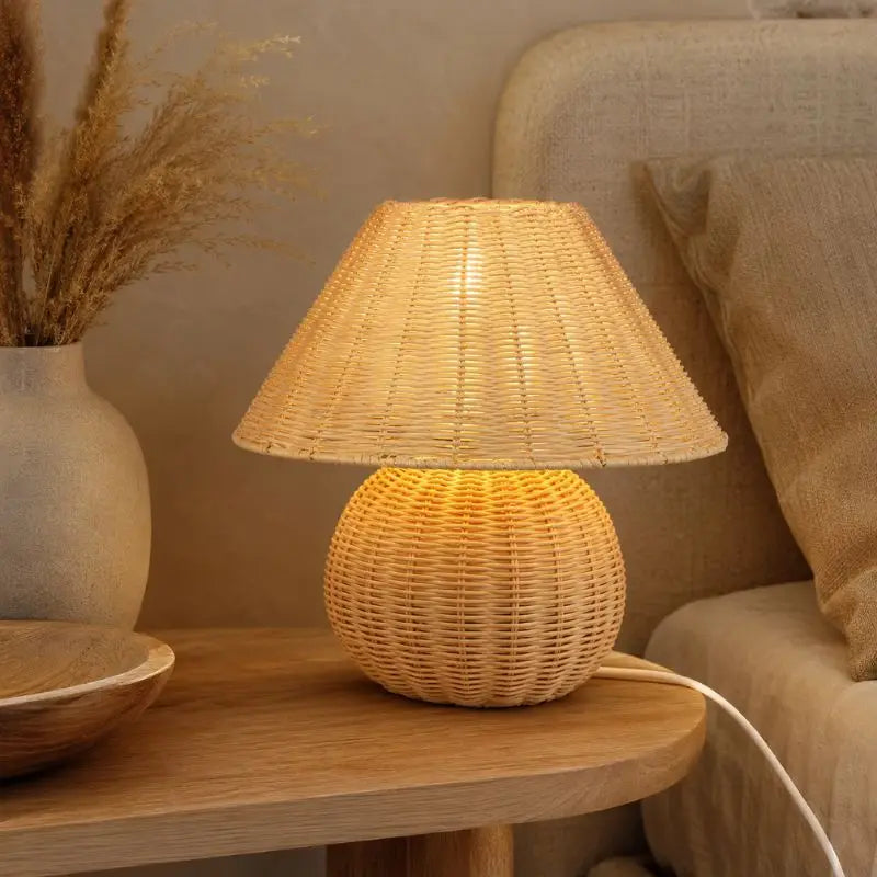 Lampe de Chevet Rotin - 17 x 21.5 cm