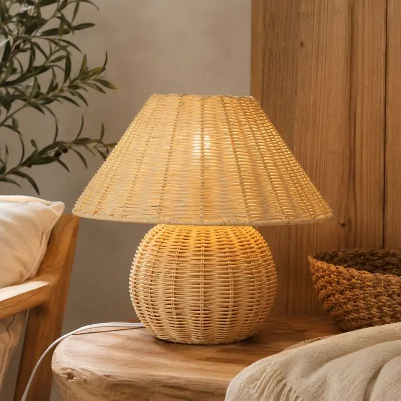 Lampe de Chevet Rotin - 17 x 21.5 cm