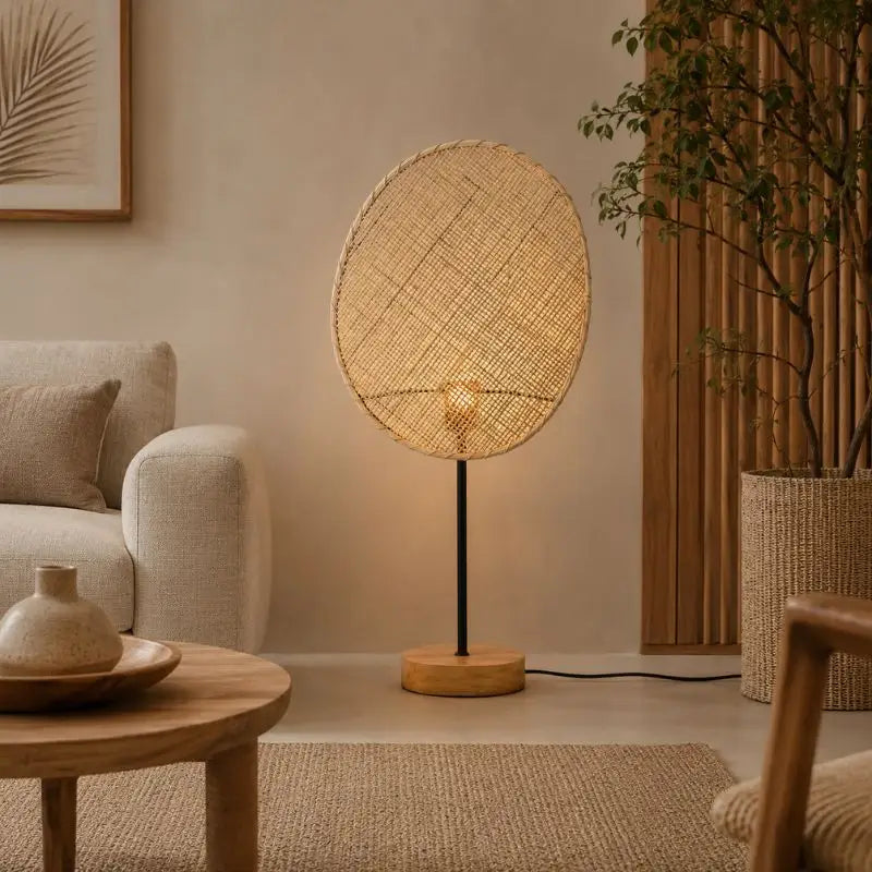 Lampe de Salon en Rotin - 28 x 62 cm
