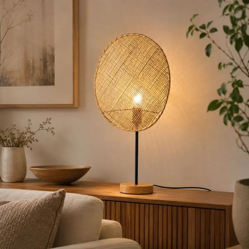 Lampe de Salon en Rotin - 28 x 62 cm