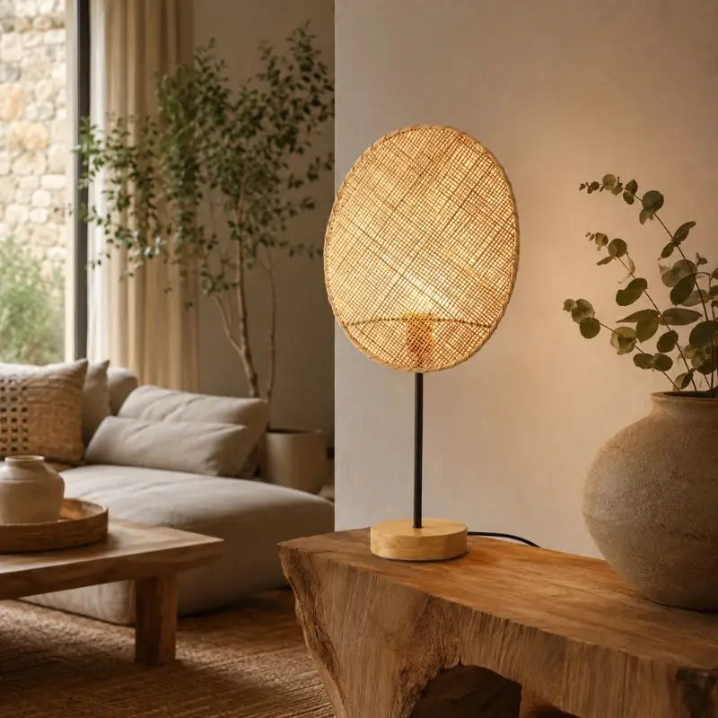 Lampe de Salon en Rotin - 28 x 62 cm