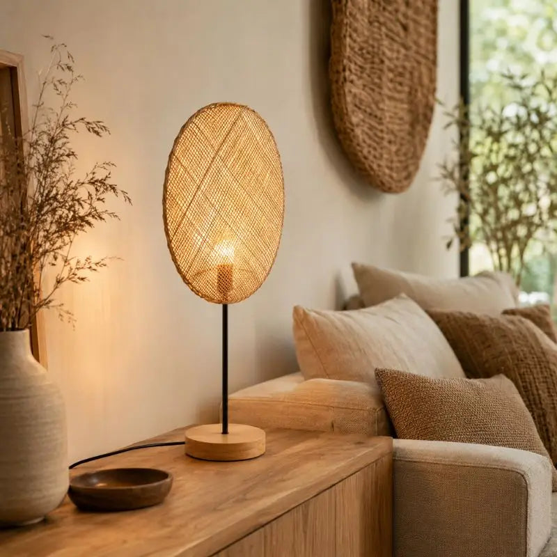 Lampe de Salon en Rotin - 28 x 62 cm