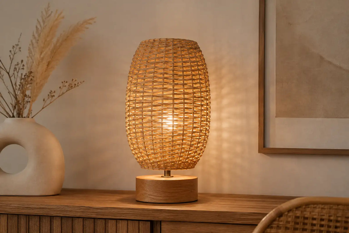Lampe en Rotin