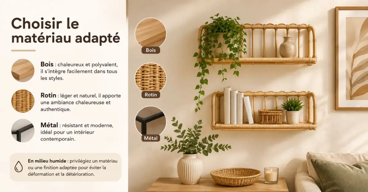 Les Matériaux Adaptés Pour Une Etagère Murale