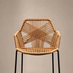 Lot 2 Chaises de Bar en Rotin - 54 x 51 x 75 cm