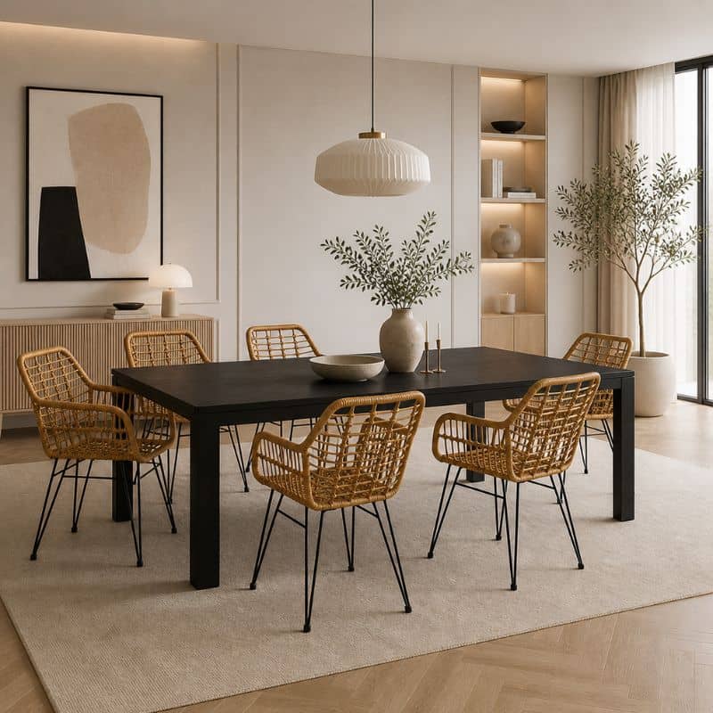 Lot 2 Fauteuils Rotin